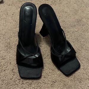 SHEIN Black Strappy Heels